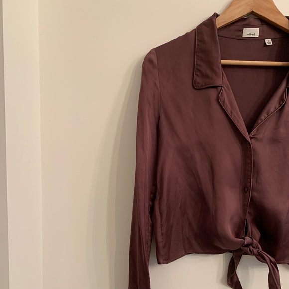 Aritzia | Wilfred Tie-Front Blouse - Picture 4 of 5